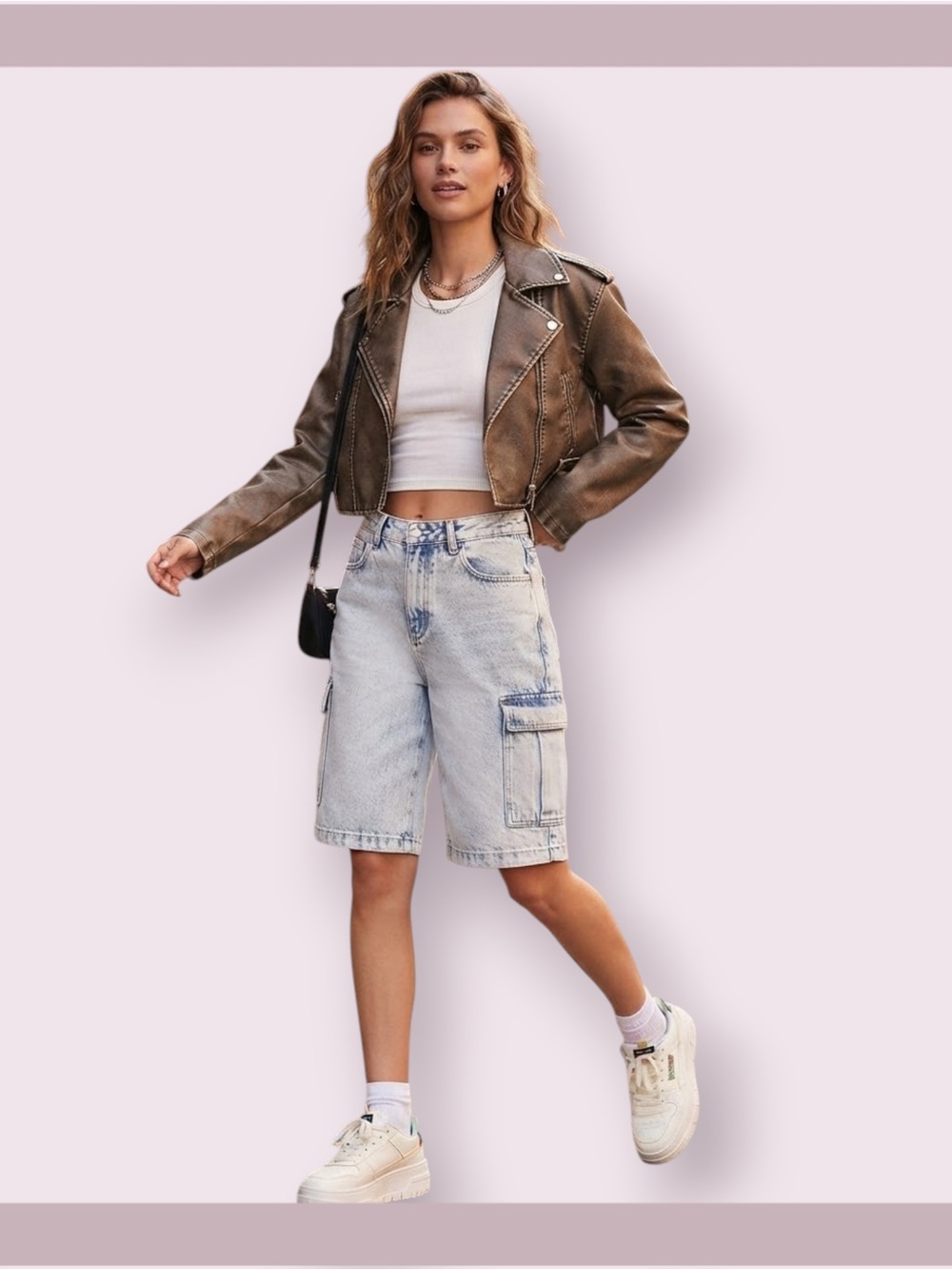 Rise Supply Co. Light Wash Cargo Dad Jorts
